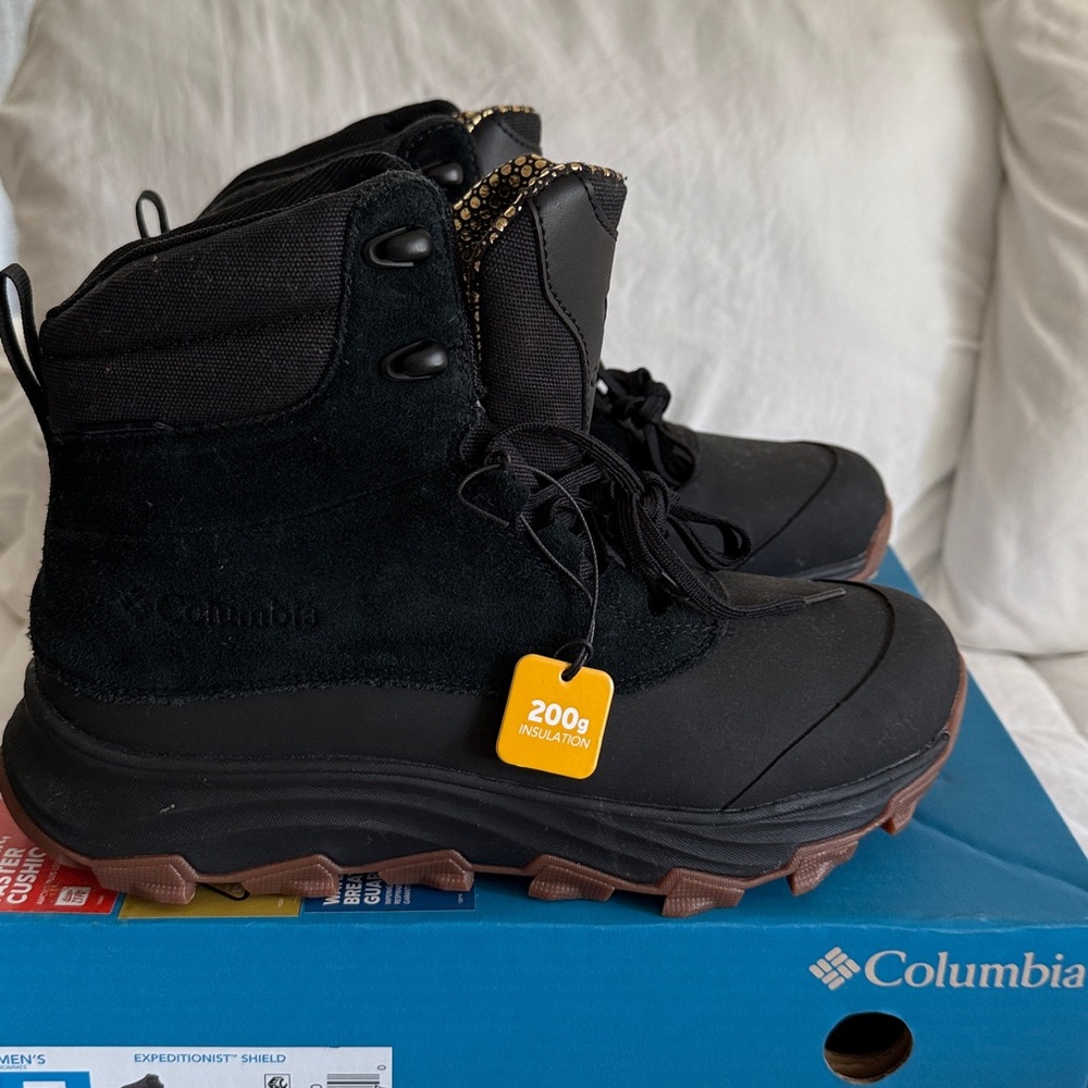 Columbia Men's Black and Brown Outdoor Boots